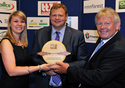 Plywood Trader of the Year (from left): Claire Mountford of sponsor W Howard; Ian Attwood and David Attwood