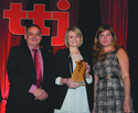 Pictured at last year's TTJ Awards presentation, from left: Rob Simpson, SCA Timber Supply; managing director; Alison Murphy; and guest speaker Karren Brady