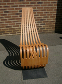 Michael Barber's winning laminated chair in beech